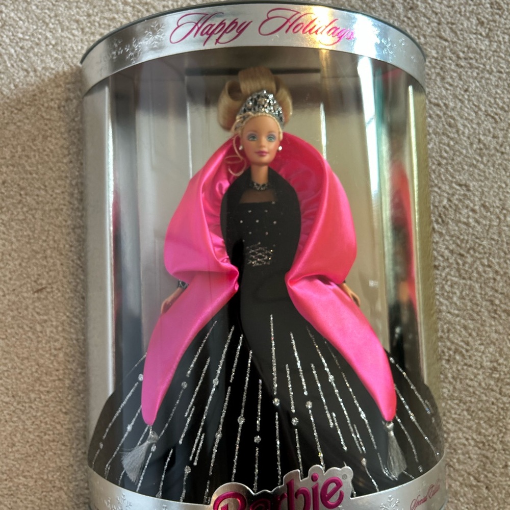 Barbie Holiday Doll in Black and Pink Gown